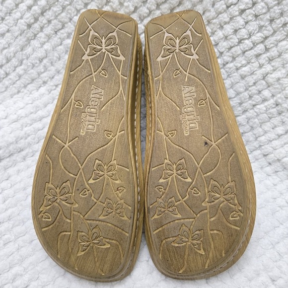 Alegria Van-259 Thong Sandal Womens Sz 39 US 8 Black Embroidered  Chrysalis Boho - Picture 6 of 7